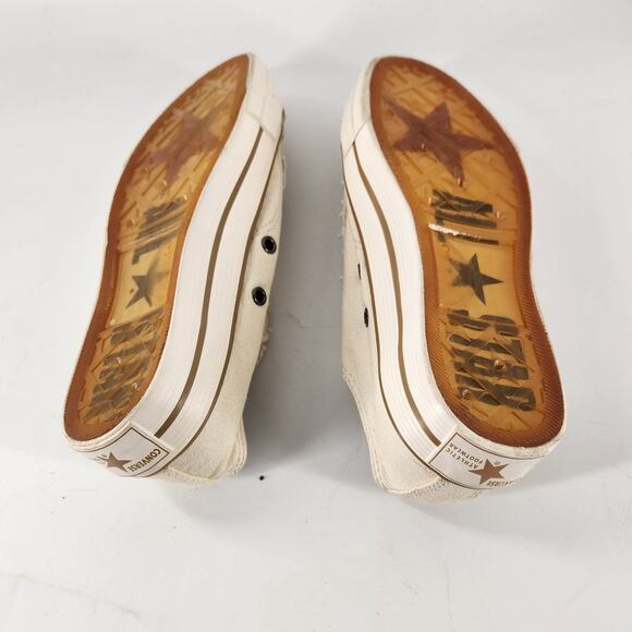 Converse Chuck Taylor John Varvatos Slip On No Lace Sneakers Unisex Beige M3 W5 - Picture 7 of 7